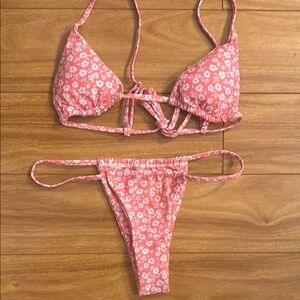 Floral Pink Bikini Set